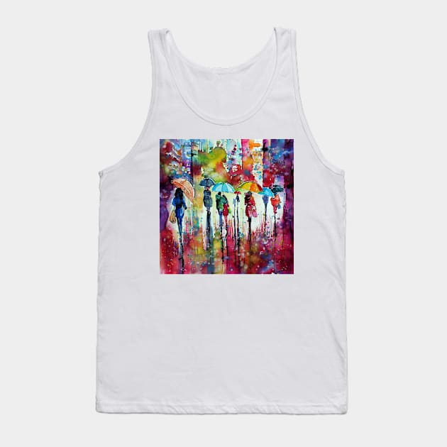 Rain, colours, people II Tank Top by kovacsannabrigi